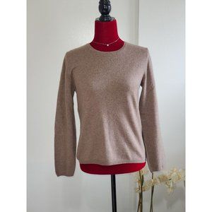 Charter Club Women's 100%Cashmere Long Sleeve Pullover Brown Sweater sz M 1065